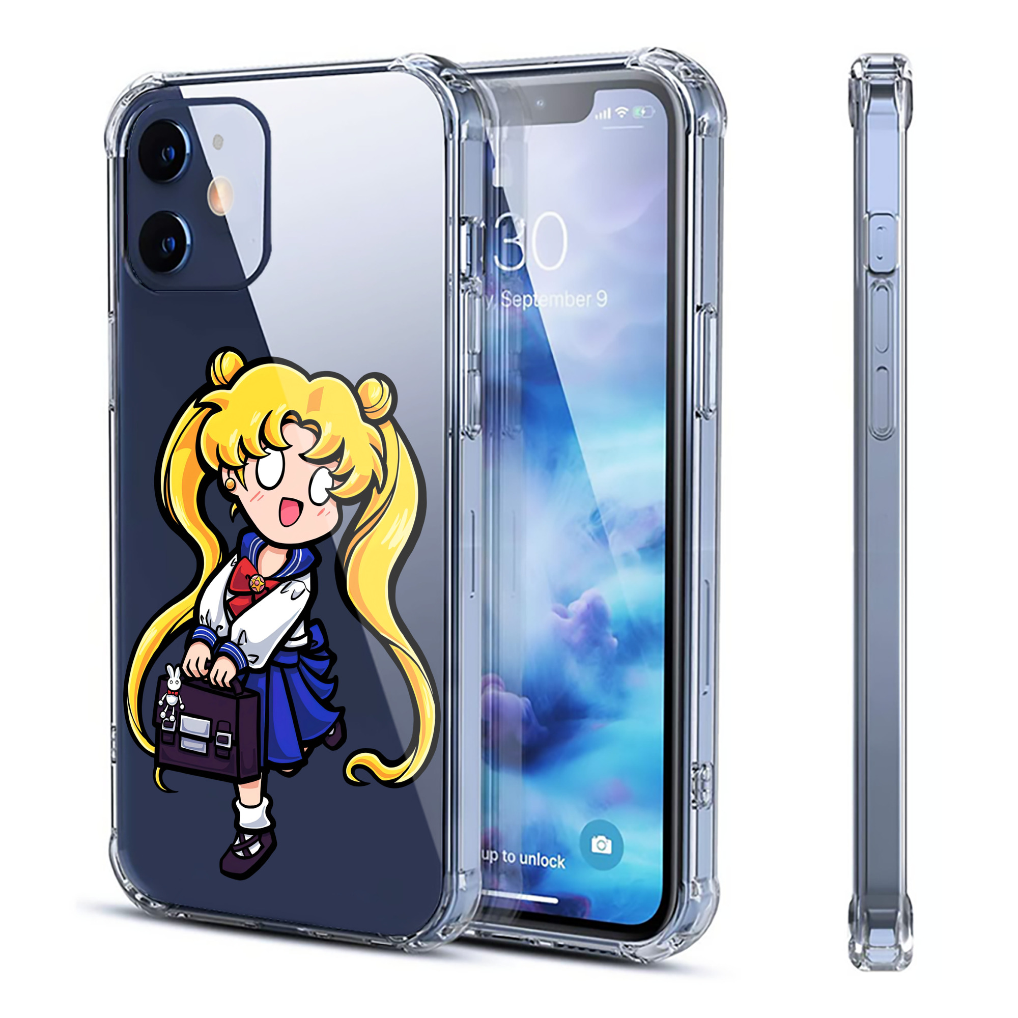 （画像用） 美少女戦士セーラームーン 愛野 美奈子 あいの みなこ Sailor Moon Aino Minako 【iPhone 12シリーズ対応】透明スマホケース（クリアソフトケース）